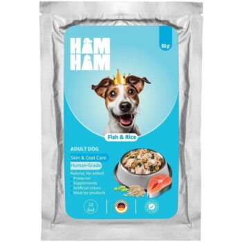 تصویر محصول پوچ HamHam مدل Fish & Rice تهيه شده از ماهي و برنج مخصوص سگ - 150 گرم