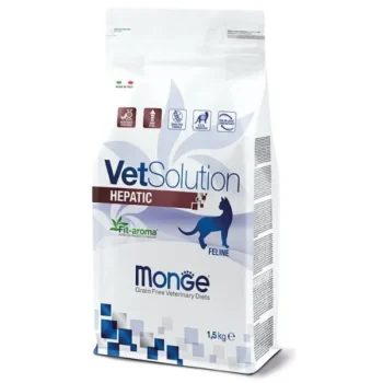 تصویر محصول غذای خشک Monge مدل VetSolution Hepatic مخصوص گربه های بالغ دارای مشکلات کبدی - 1/5 كيلوگرم