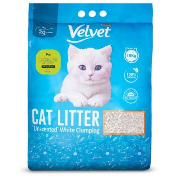 تصویر محصول خاک گربه Velvet مدل پرو مخصوص گربه های با ريه حساس - 10 كيلوگرم