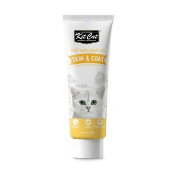 عکس خمير Kit Cat مدل Skin & Coat مخصوص گربه برای تقویت پوست و مو - 120 گرم