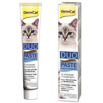 عکس خمیر مولتی ویتامین GimCat مدل Multivitamin Duo Paste مخصوص گربه با طعم ماهی تن - 50 گرم