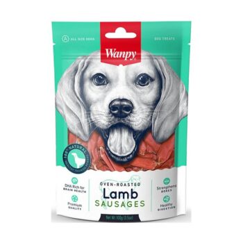 عکس تشویقی Wanpy مدل Lamb Sausages مخصوص سگ تهیه شده از گوشت بره - 100 گرم