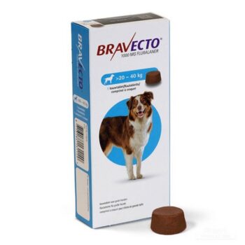 قرص جویدنی MSD مدل Bravecto 10000 mg مخصوص سگ با وزن 20 تا 40 کیلوگرم - 1 عددی