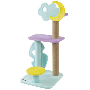 عکس درخت گربه Nina Pet كد B مدل ابر و ماه مخصوص گربه - رنگ سفارشی