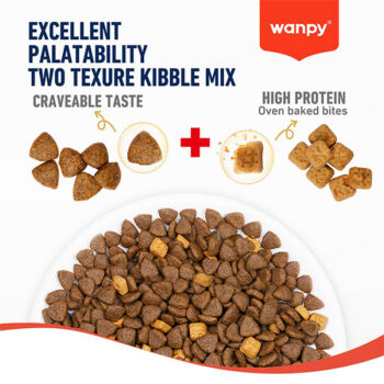 عکس غذای خشک Wanpy تهيه شده از گوشت گوساله مخصوص سگ - 1/5 كيلوگرم