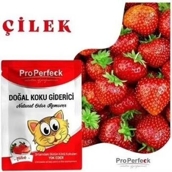 عکس خوشبو کننده خاک ProPerfect مدل خوشبو کننده خاک گربه ProPerfect مدل Cilek با رایحه توت فرنگی - 25 گرم